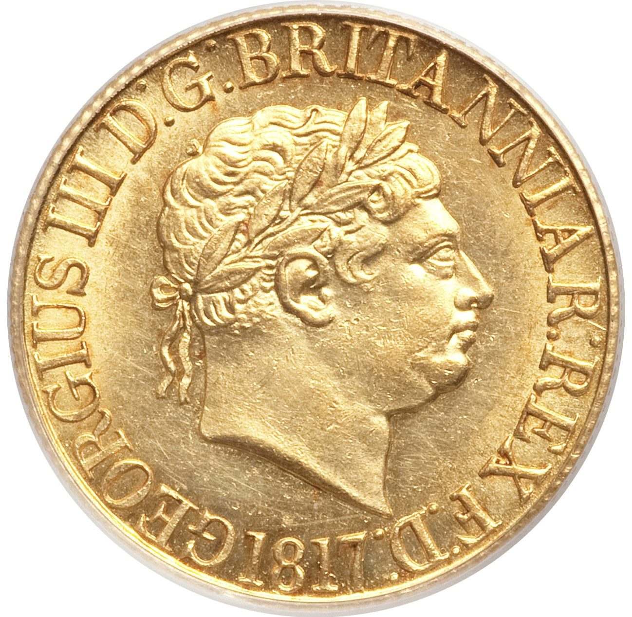 George III gold sovereign, 1817, obverse
